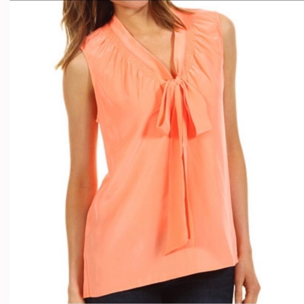 Lilly Pulitzer Dalia Top Coral Orange Pink XS A